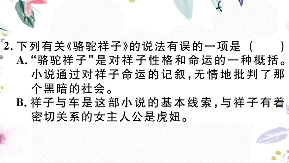 2023学年春七年级语文下册第三单元名著导读习题课件（人教版）2.pptx_第3页