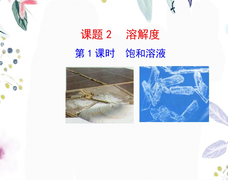 2023学年第1课时饱和溶液课件2.ppt_第1页