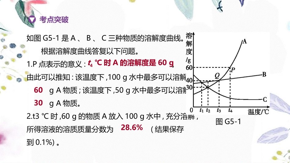 福建专版2023学年中考化学复习方案主题三身边的化学物质专项05溶解度曲线课件2.pptx_第2页