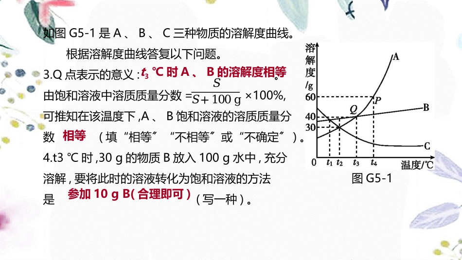 福建专版2023学年中考化学复习方案主题三身边的化学物质专项05溶解度曲线课件2.pptx_第3页