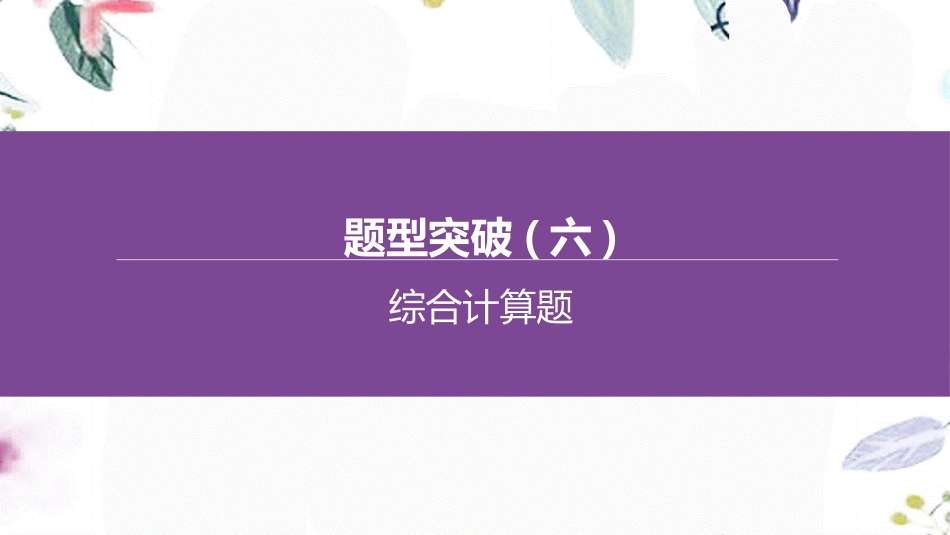 福建专版2023学年中考化学复习方案题型突破06综合计算题课件2.pptx_第1页
