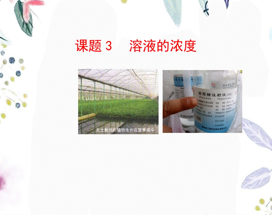 课题3溶液的浓度课件.ppt_第1页