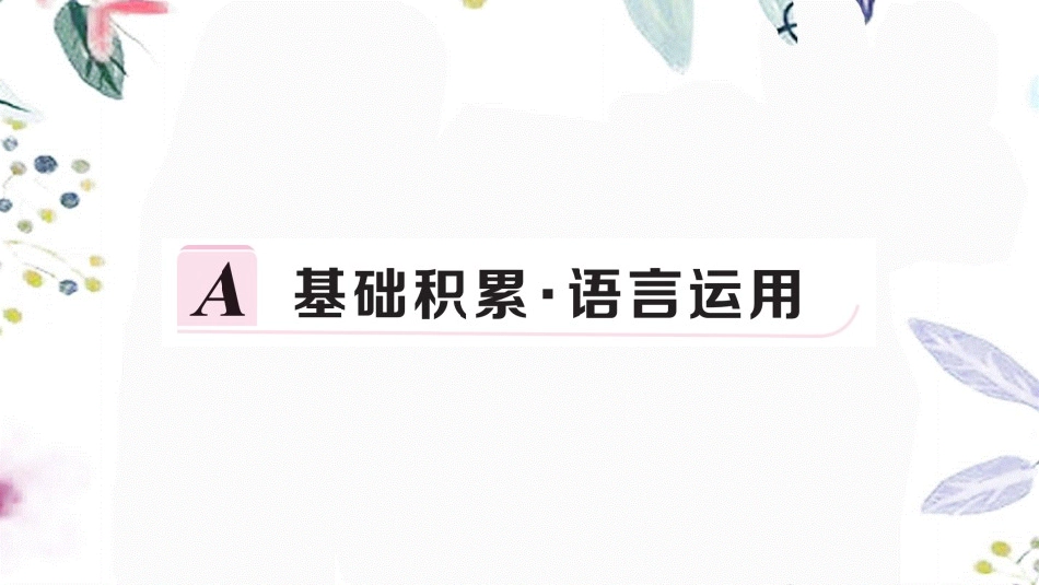 黄冈专版2023学年春八年级语文下册第五单元19登勃朗峰习题课件（人教版）2.pptx_第2页