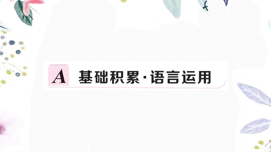 黄冈专版2023学年春八年级语文下册第五单元20一滴水经过丽江习题课件（人教版）2.pptx_第2页