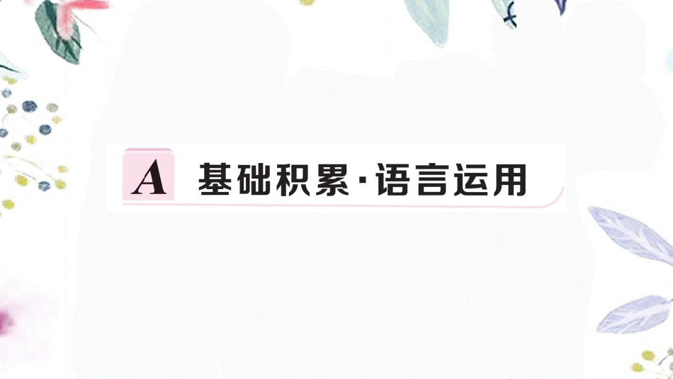 黄冈专版2023学年春八年级语文下册第五单元18在长江源头各拉丹冬习题课件（人教版）2.pptx_第2页