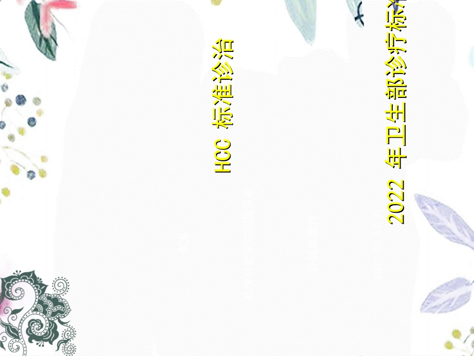 2023年HCC卫生部诊疗规范（教学课件）.ppt_第1页