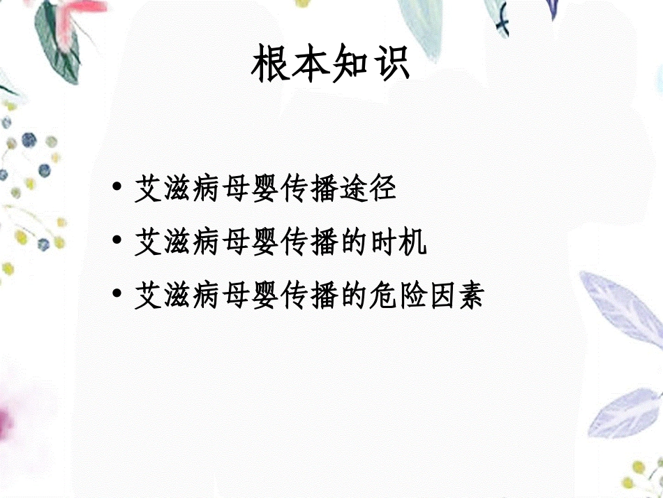 2023年HIV感染孕产妇的保健与干预（教学课件）.ppt_第3页