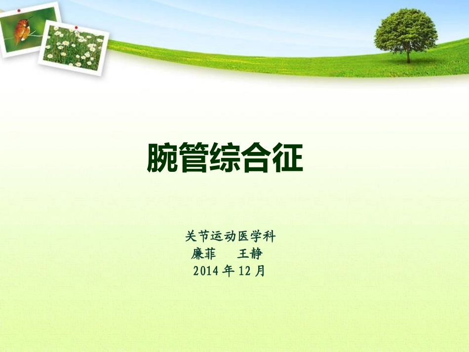 腕管综合症.ppt_第1页