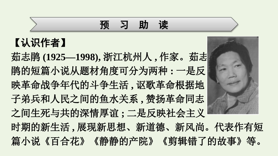 2021-2022学年新教材高中语文第1单元3百合花课件新人教版必修上册.pptx_第3页