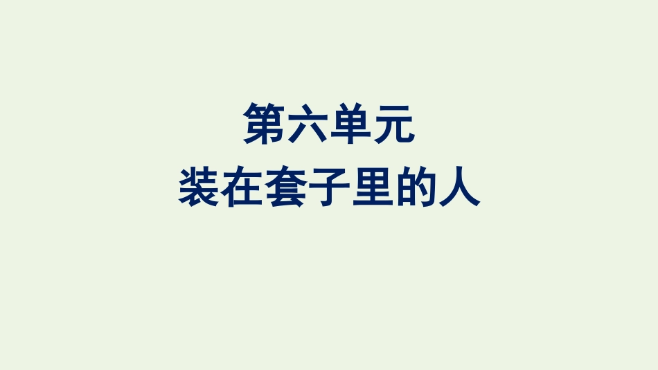 2020_2021学年新教材高中语文第六单元13.2装在套子里的人课件新人教版必修下册.pptx_第1页