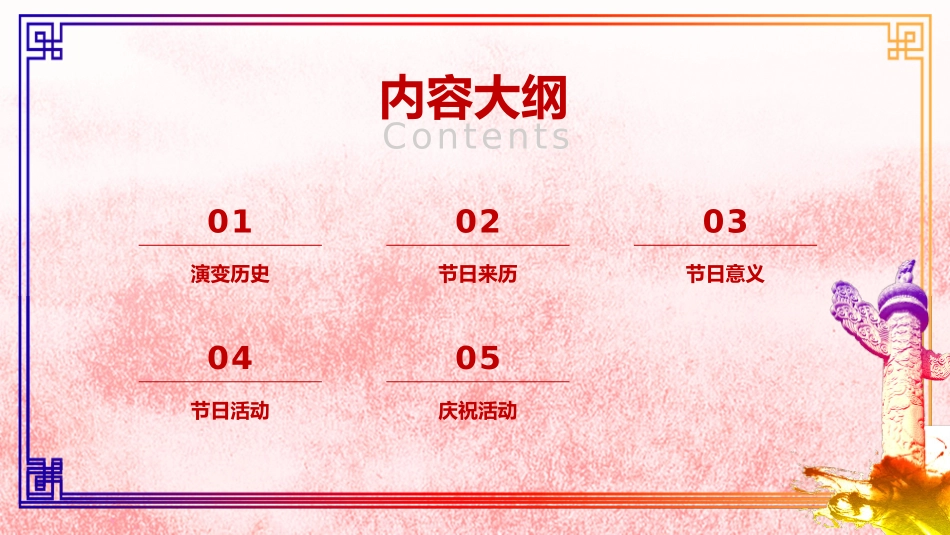 红色大气欢度国庆PPT模板.pptx_第3页