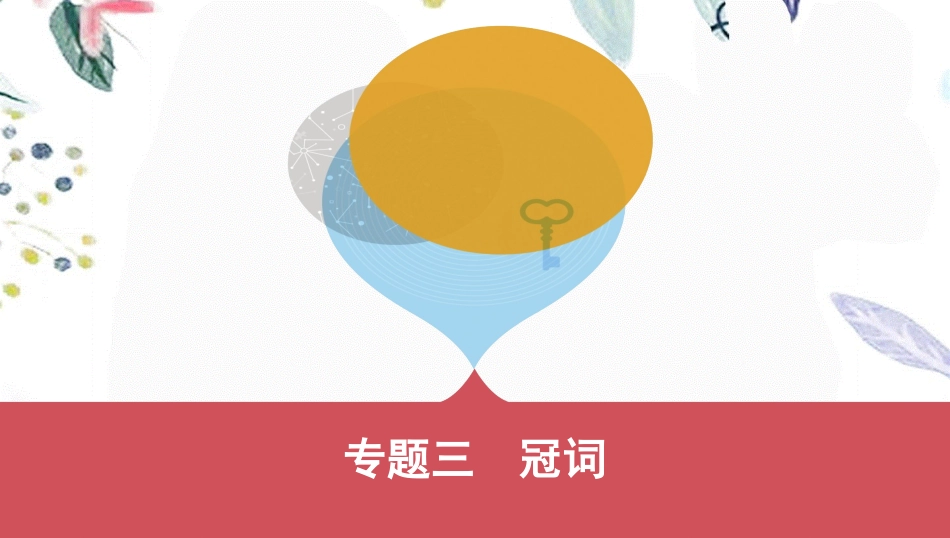 2023学年中考英语语法过关专题三冠词课件人教新目标版.pptx_第1页