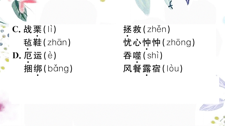 黄冈专版2023学年春七年级语文下册第六单元21伟大的悲剧习题课件（人教版）2.ppt_第3页