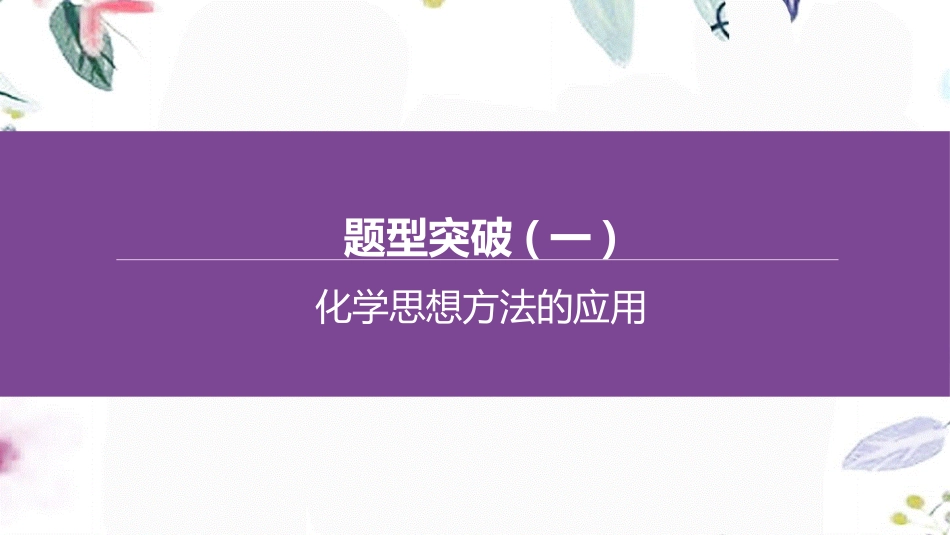 福建专版2023学年中考化学复习方案题型突破01化学思想方法的应用课件2.pptx_第1页