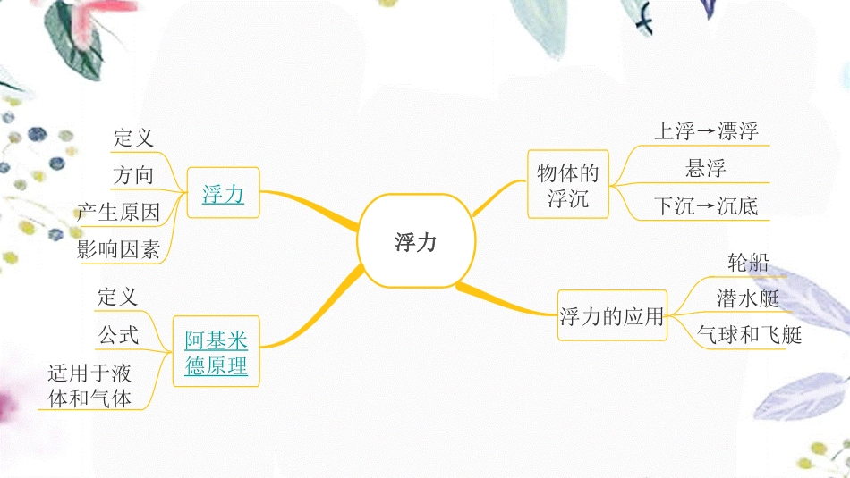 陕西省2023学年年中考物理一轮复习基醇点一遍过第十章压强和浮力命题点4浮力阿基米德原理课件2.pptx_第2页