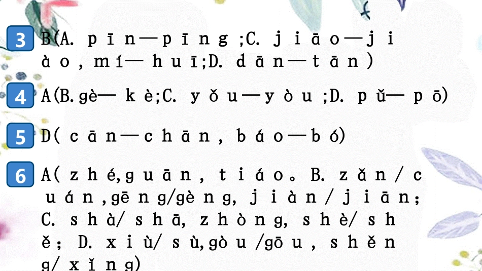 2023学年秋九年级语文上册期末专题一字音字形课件（人教版）.pptx_第3页