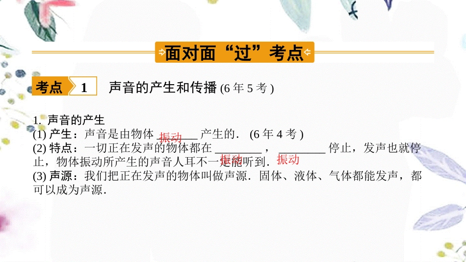 陕西省2023学年年中考物理一轮复习基醇点一遍过第一章声现象课件22.pptx_第3页