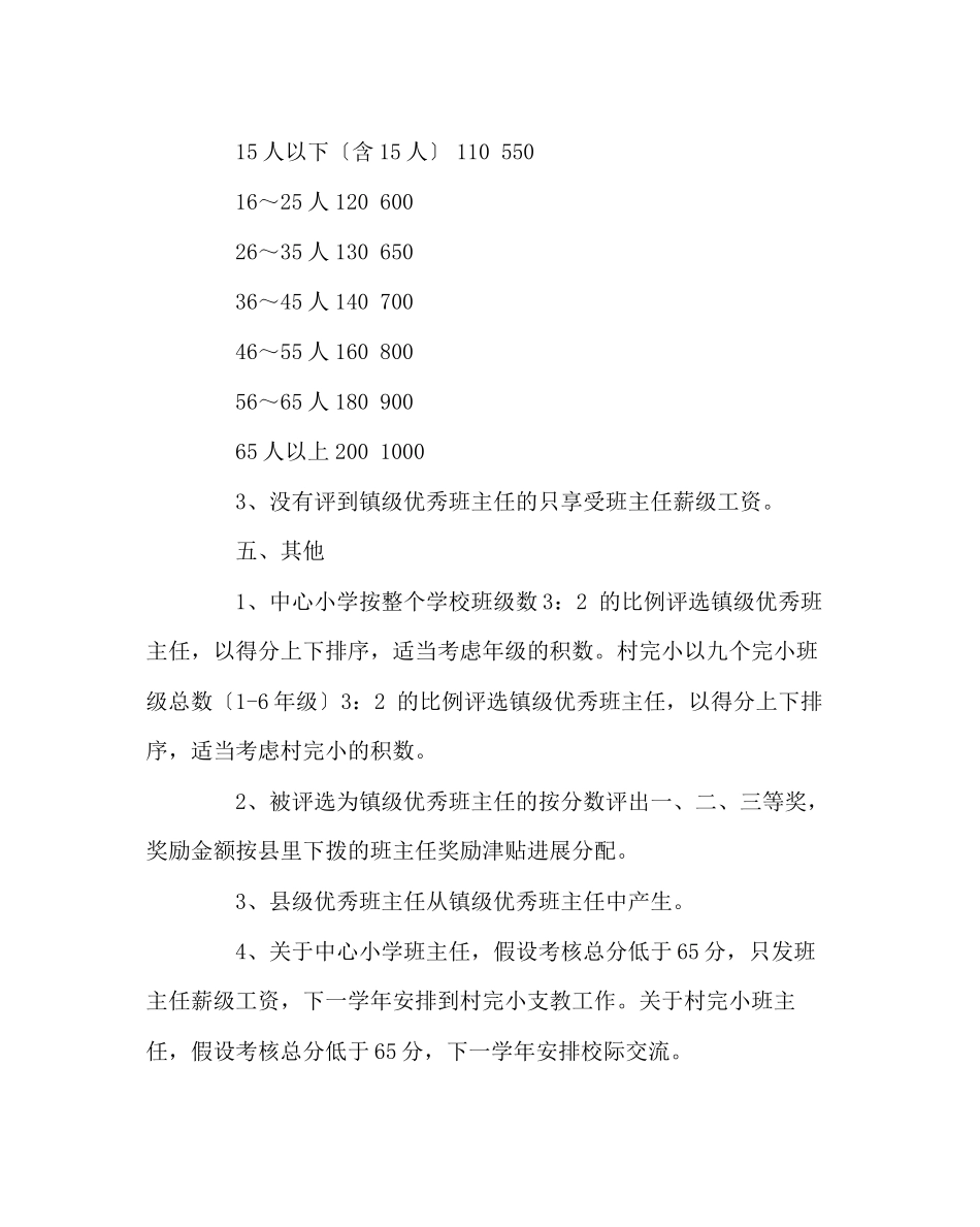 2023年班主任工作范文小学班主任绩效考核方案.docx_第3页