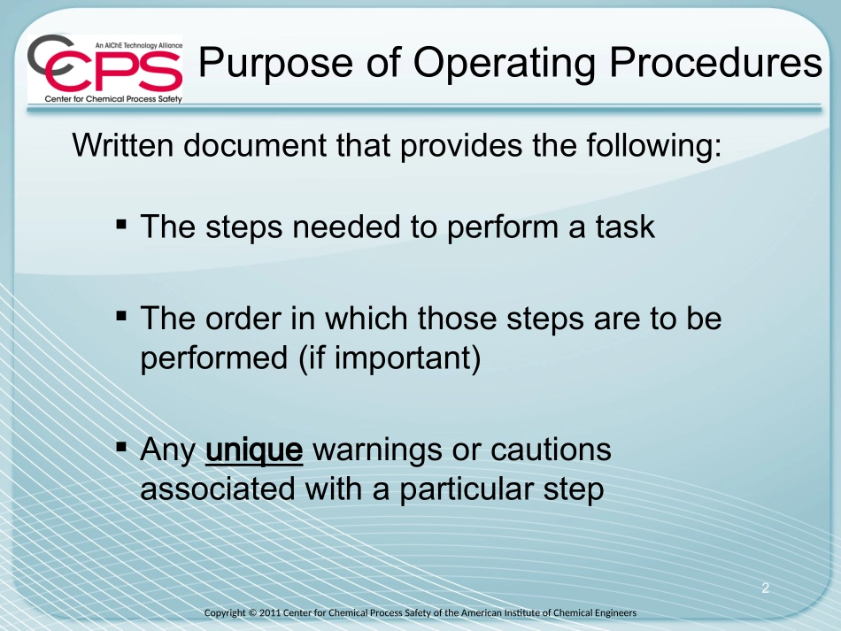 2-CCPS中国安全领导力和管理培训之操作程序.pptx_第2页