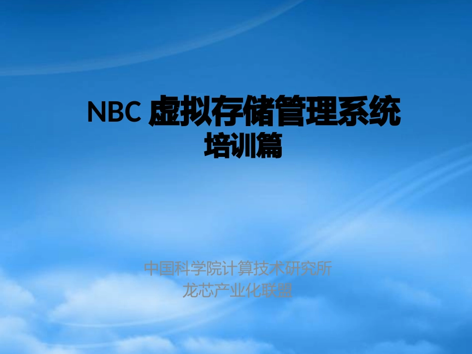 NBC虚拟存储管理系统.pptx_第1页