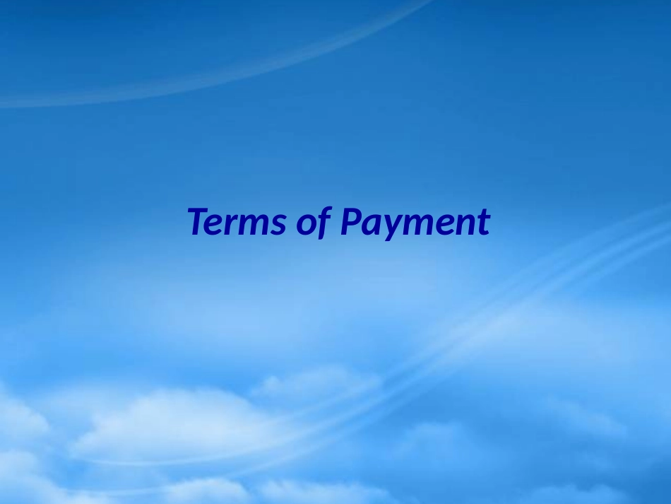 TermsofPayment国际贸易付款条件.pptx_第1页