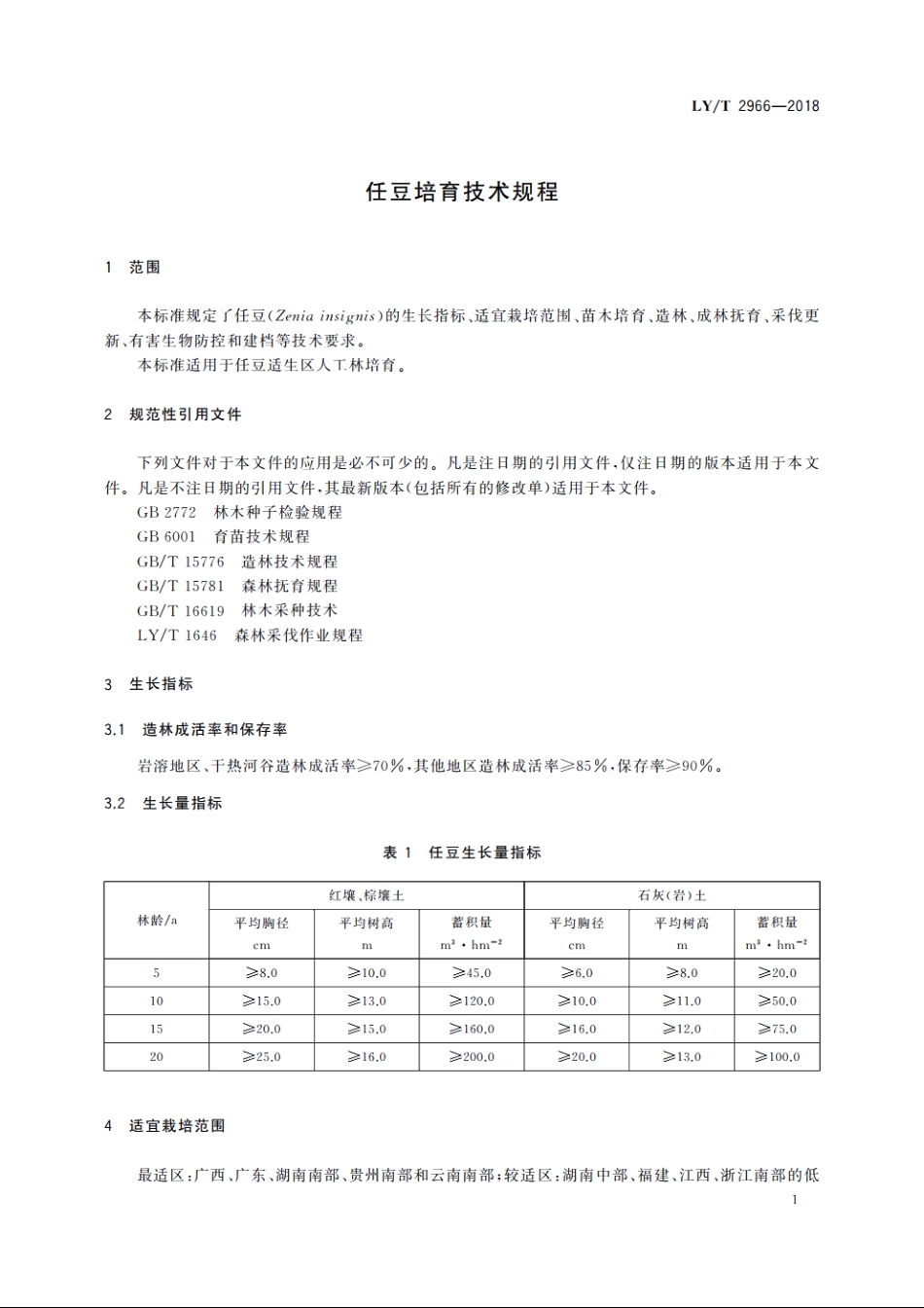 任豆培育技术规程 LYT 2966-2018.pdf_第3页