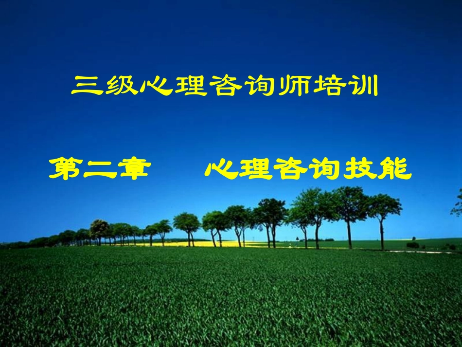 3级心理咨询技能1.pptx_第1页