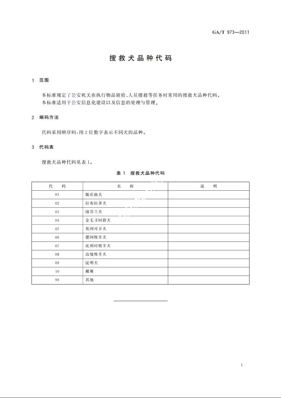 搜救犬品种代码 GAT 973-2011.pdf_第3页