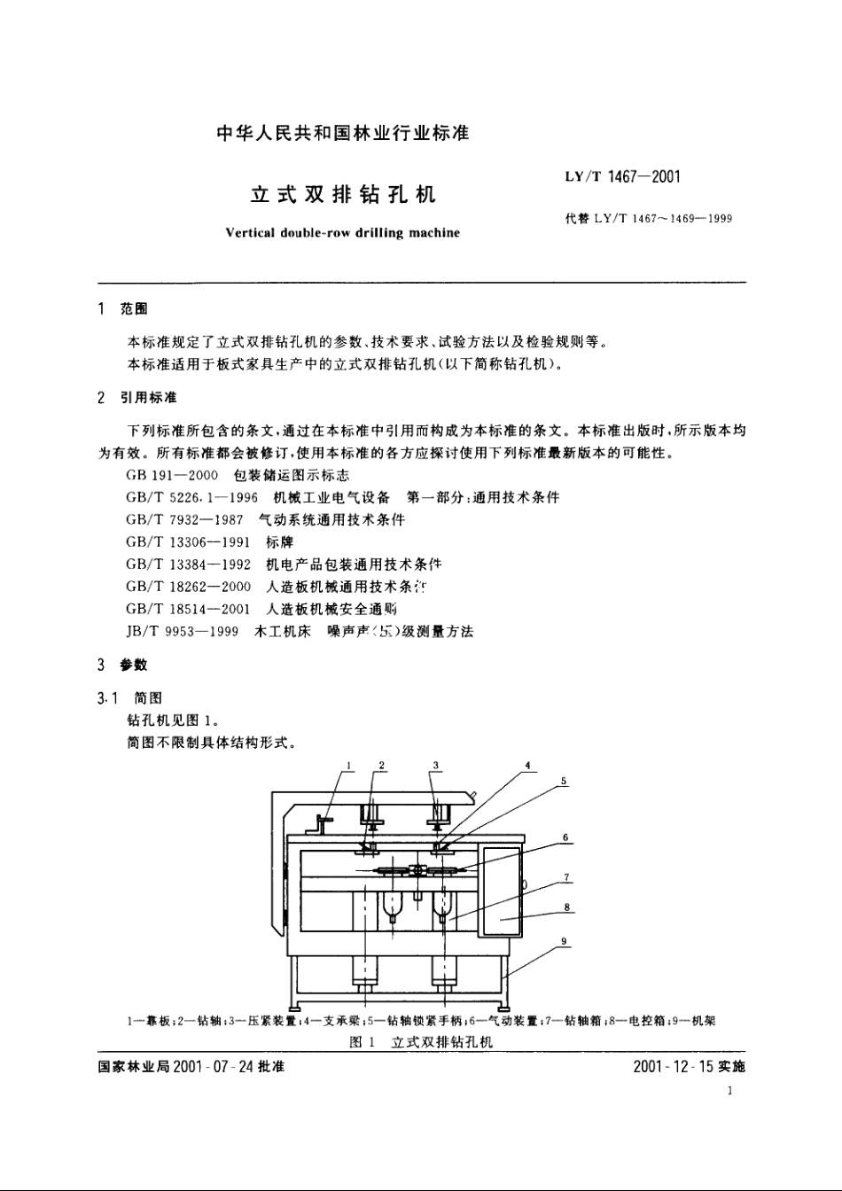 立式双排钻孔机 LYT 1467-2001.pdf_第3页