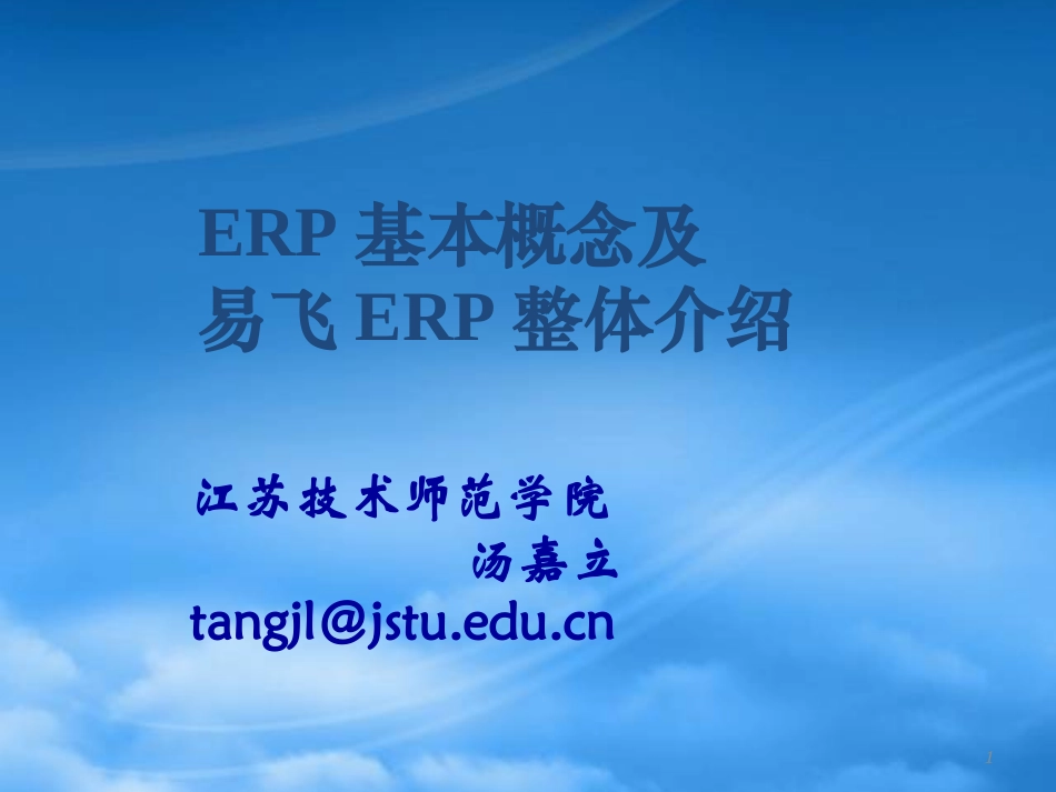 XXXX易飞ERP基本概念及整体介绍.pptx_第1页
