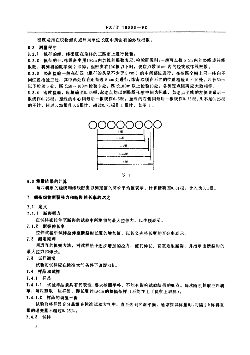 帆面织物试验方法 FZT 10003-1992.pdf_第3页
