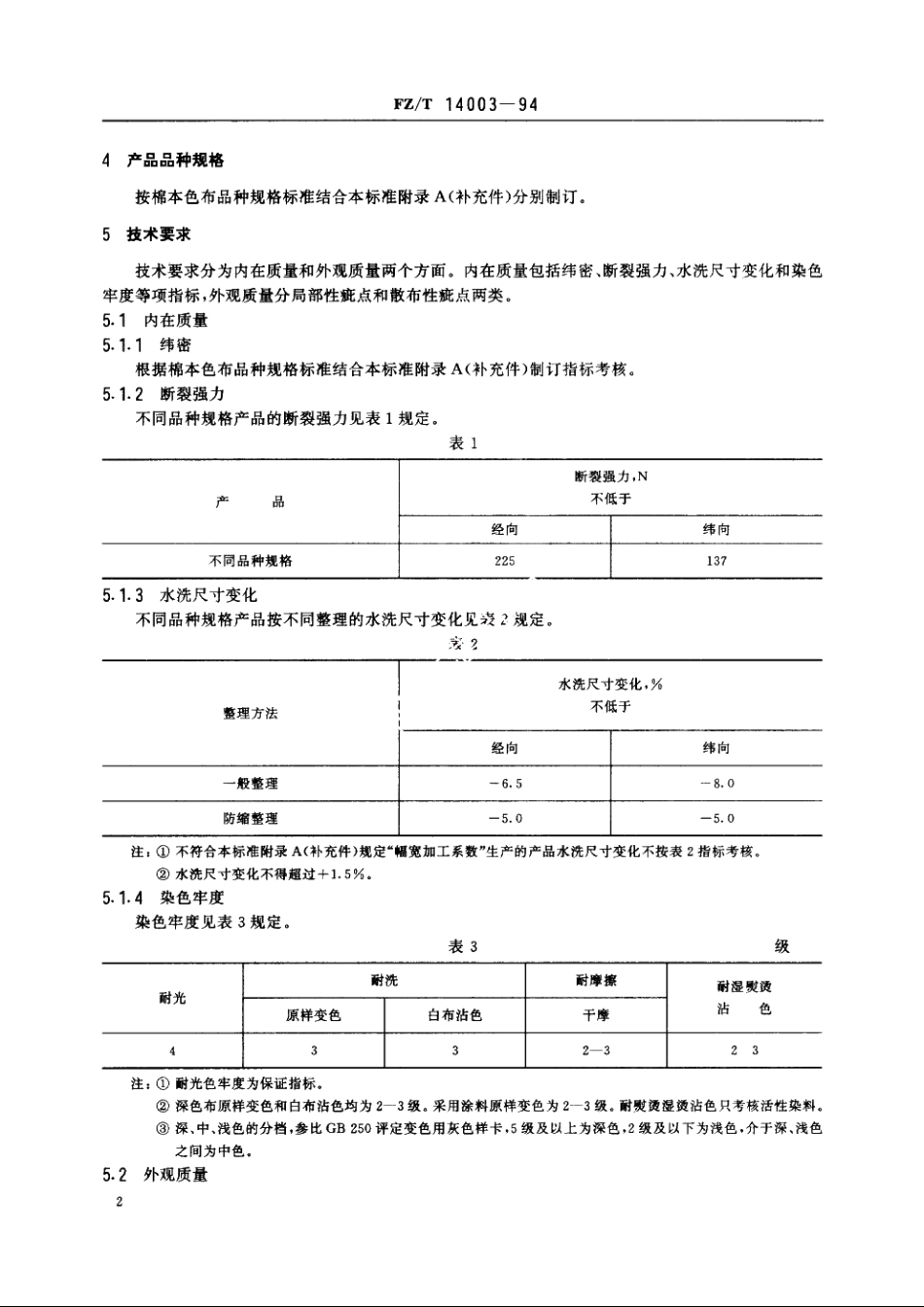 棉印染起毛绒布 FZT 14003-1994.pdf_第3页