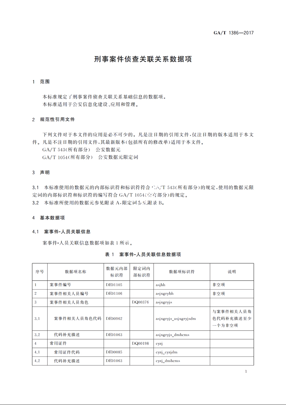 刑事案件侦查关联关系数据项 GAT 1386-2017.pdf_第3页