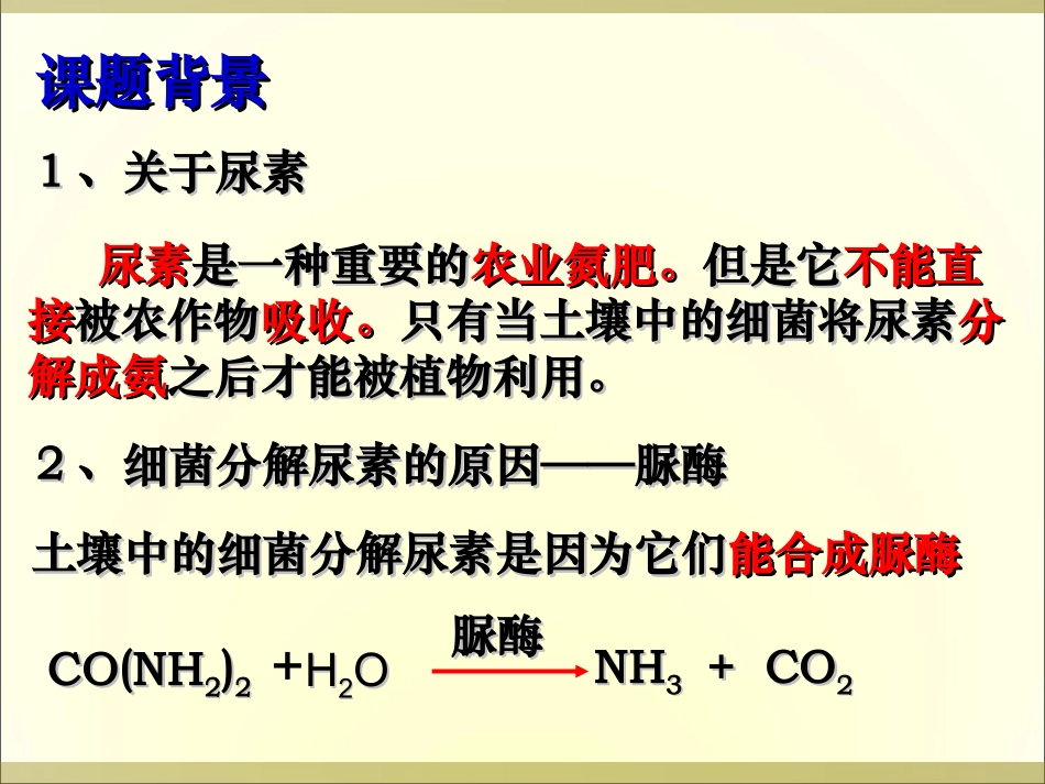 土壤中分解尿素的细菌的分离和计数.ppt_第2页