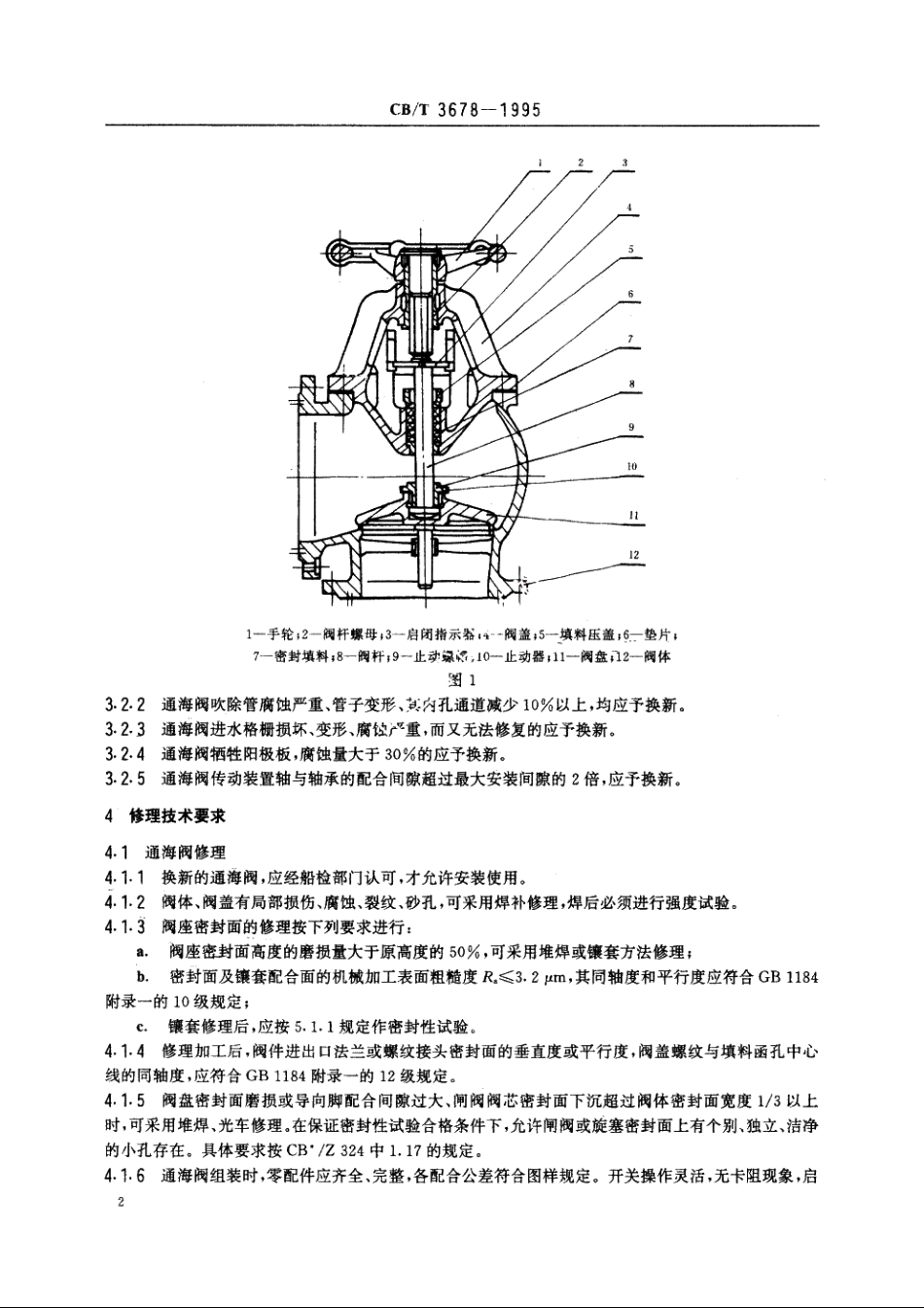 通海阀修理技术要求 CBT 3678-1995.pdf_第3页