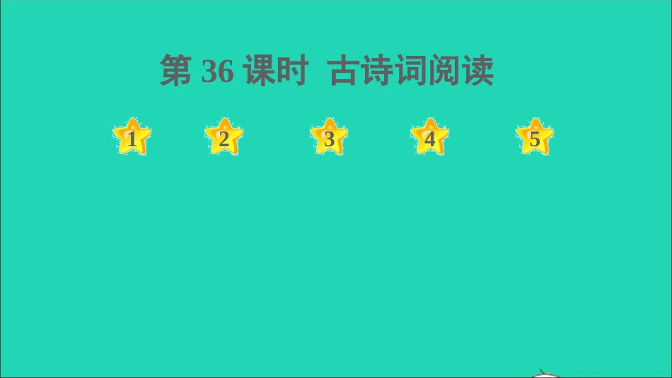 中考语文阅读第36课时古诗词阅读课后练本课件20210916127.ppt_第1页