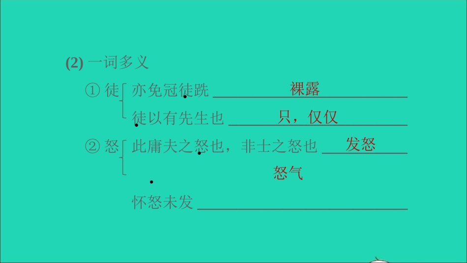 中考语文第29课时九下文言文(一)课后练本课件20210916157.ppt_第3页