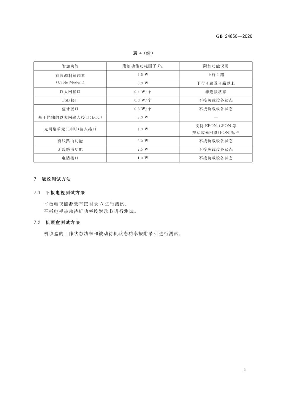 平板电视与机顶盒能效限定值及能效等级 GB 24850-2020.pdf_第2页