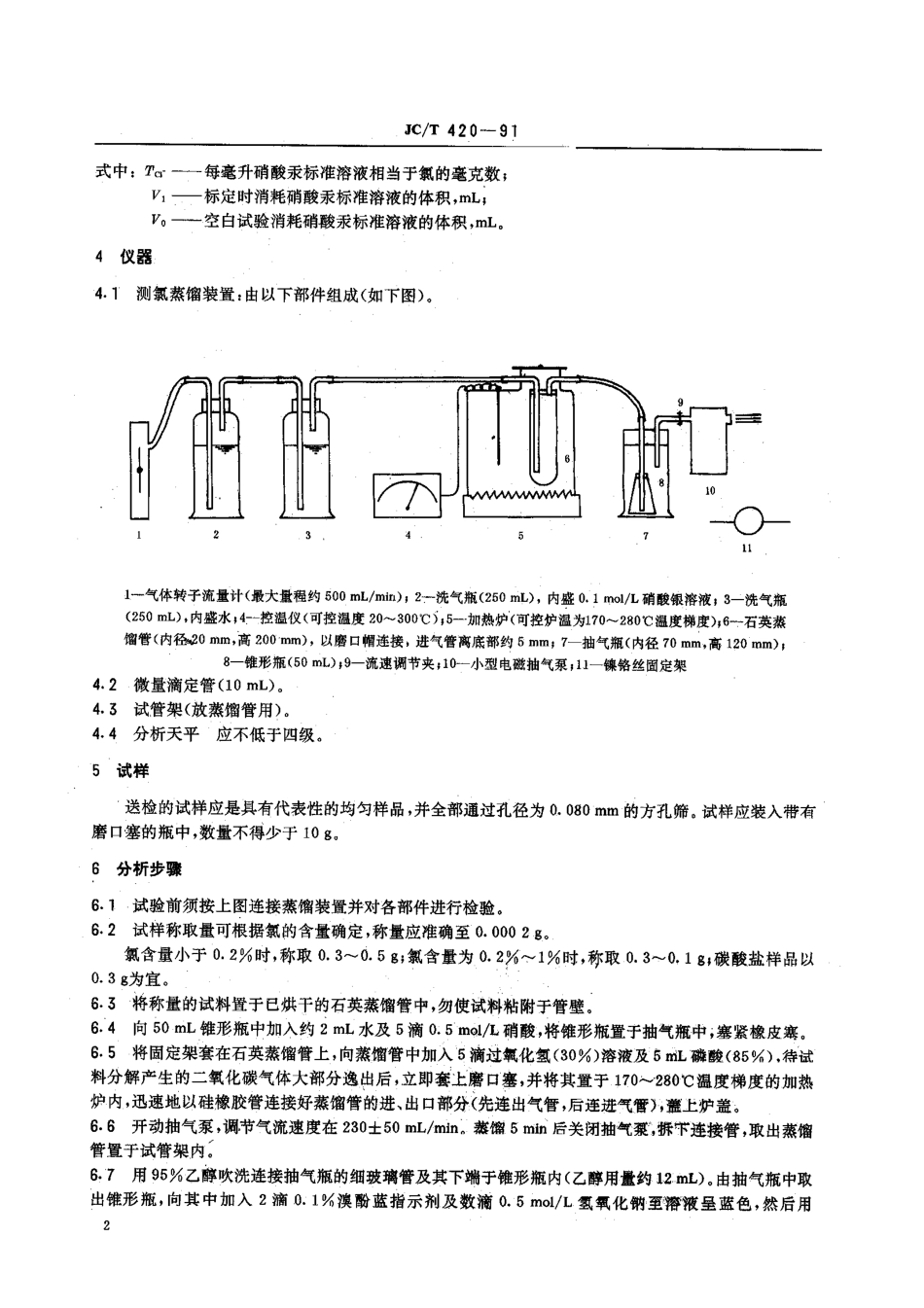 水泥原料中氯的化学分析方法 JCT 420-1991.pdf_第3页