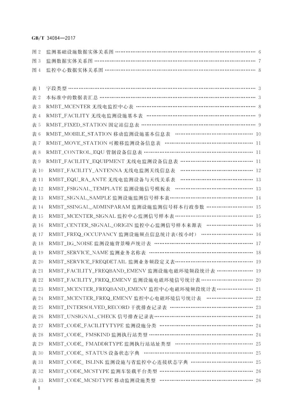 超短波频段无线电监测网数据库结构技术要求 GBT 34084-2017.pdf_第3页