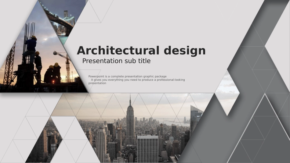 创意三角形排版建筑施工PPT模板.pptx_第1页