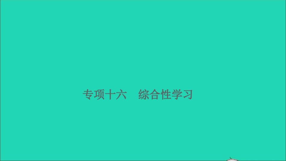 小升初语文归类冲刺专题五口语交际与综合性学习专项十六综合性学习课件.ppt_第1页