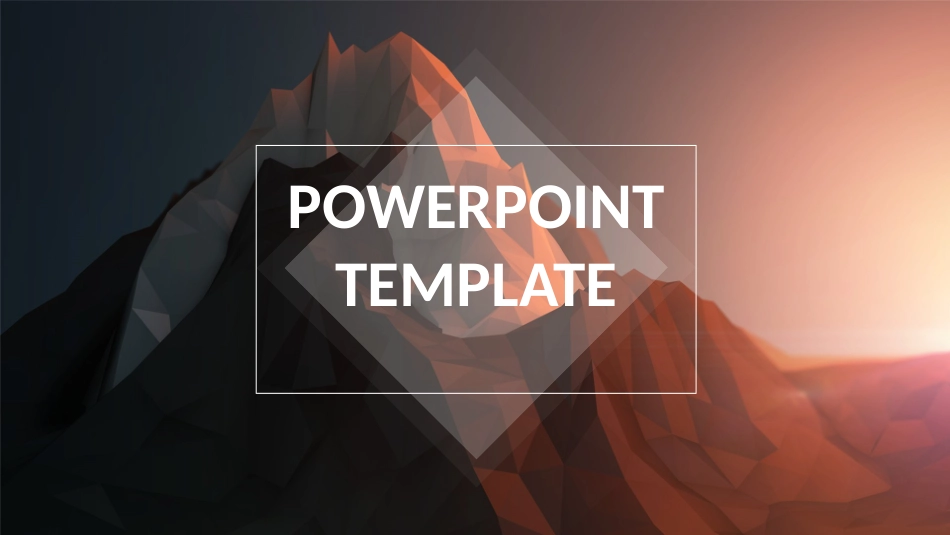 创意低面艺术山峰通用PPT模板(精品).pptx_第1页