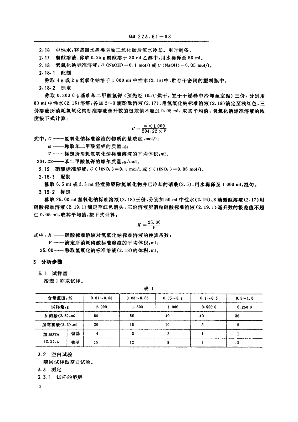 钢铁及合金化学分析方法磷钼酸铵容量法测定磷量 GBT 223.61-1988.pdf_第3页