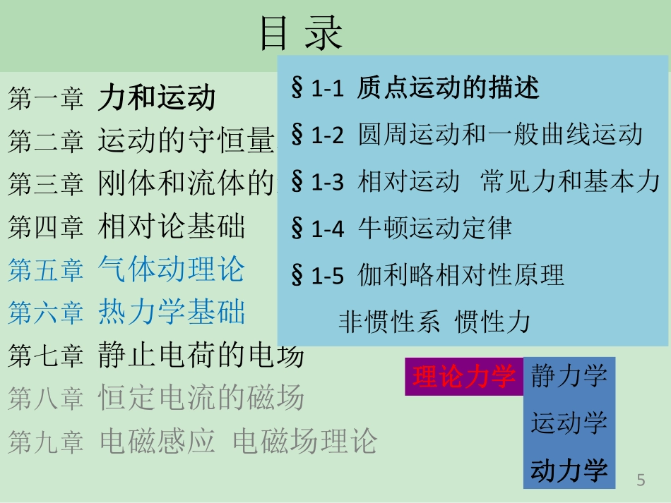 复旦大学《大学物理》课件-第一章 力和运动(1).pdf_第1页