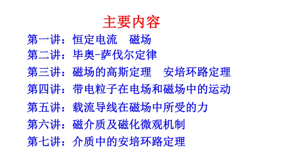复旦大学《大学物理》课件-恒定磁场(1).pdf_第2页