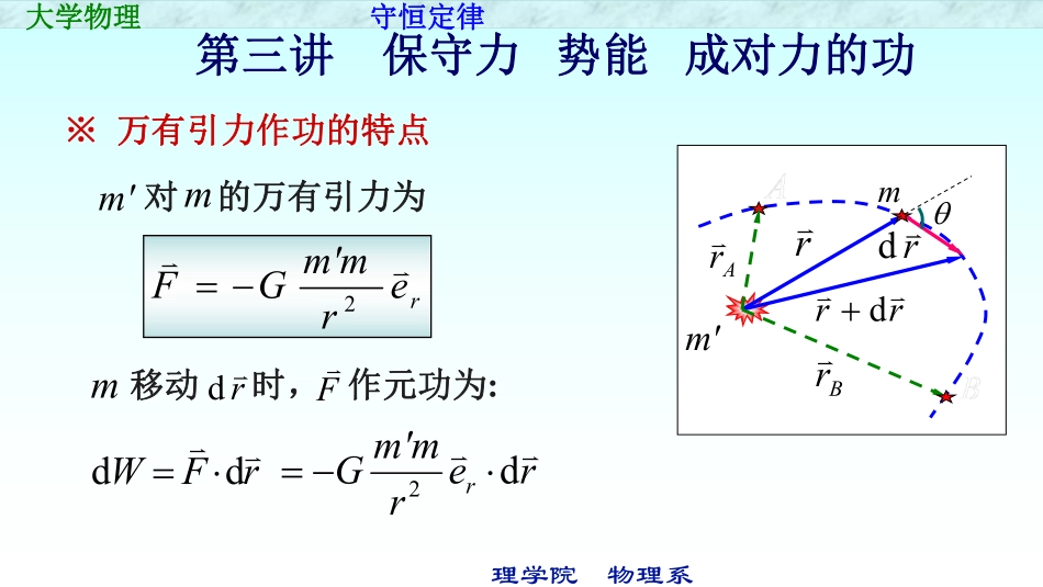 复旦大学《大学物理》课件-动量守恒定律(1).pdf_第1页