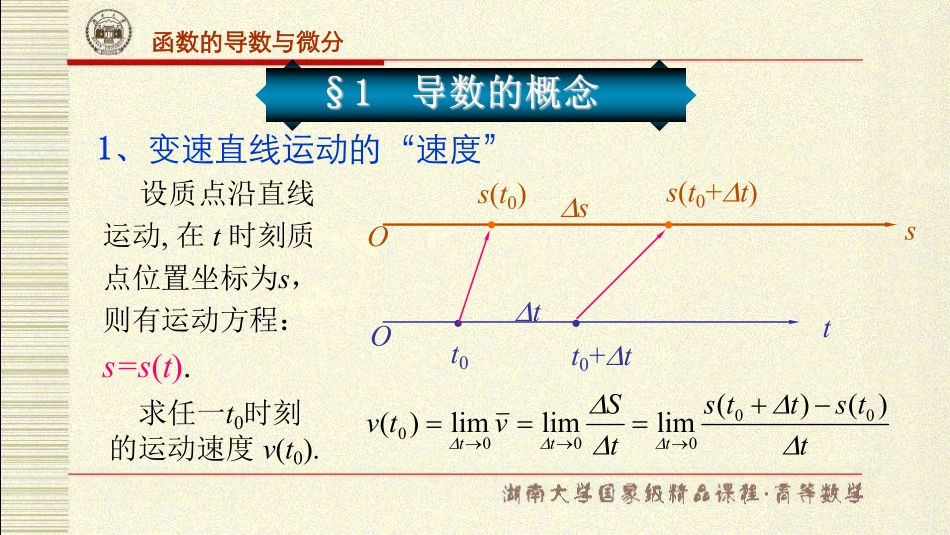 湖南大学《高等数学》课件-第四章函数的导数与微分.pdf_第2页