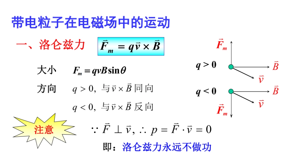 复旦大学《大学物理》课件-带电粒子在电磁场中的运动(1).pdf_第2页