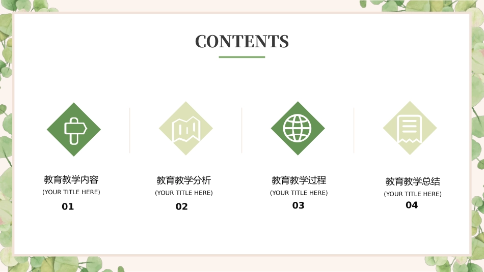 唯美清新绿色叶子PPT模板.pptx_第2页